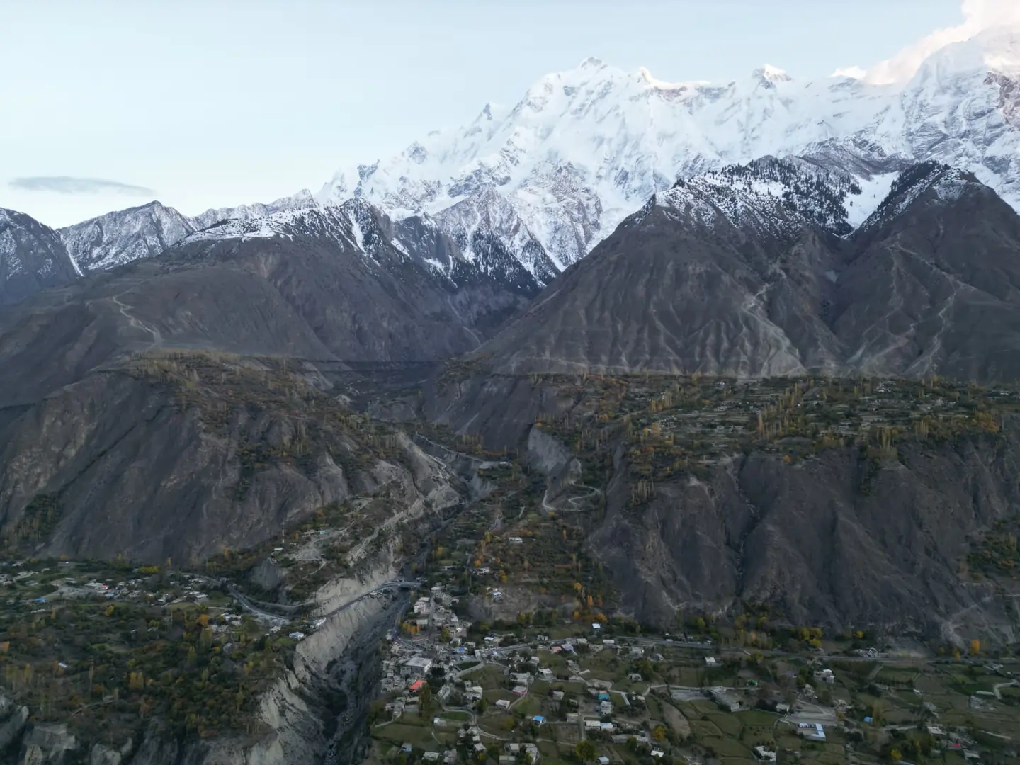 The Khanabad hike, village terraces from above